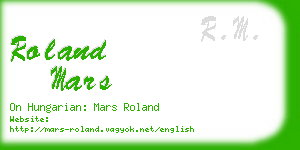 roland mars business card